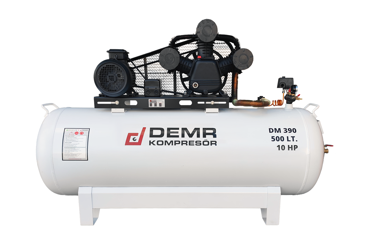 500 lt 3 Kafa 8 Bar 10 Hp Pistonlu Hava Kompresörü