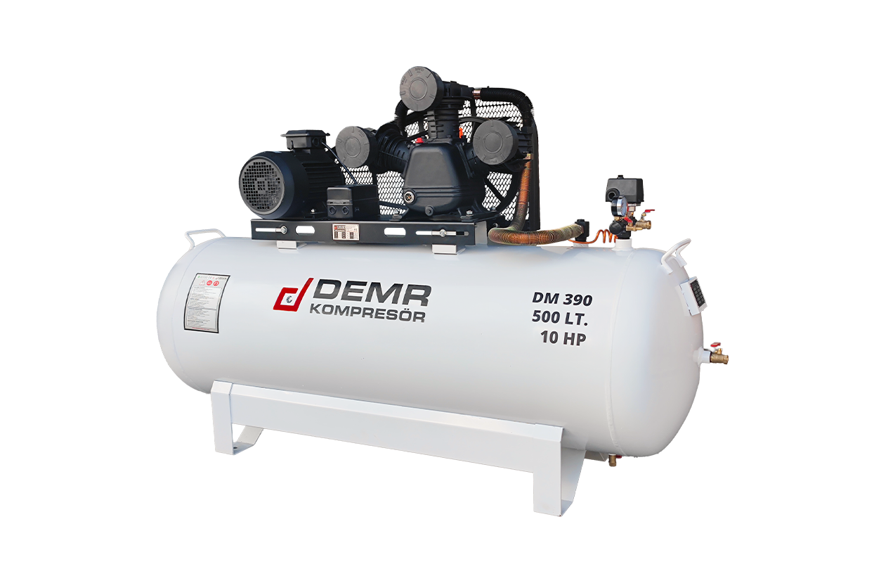 500 lt 3 Kafa 8 Bar 10 Hp Pistonlu Hava Kompresörü